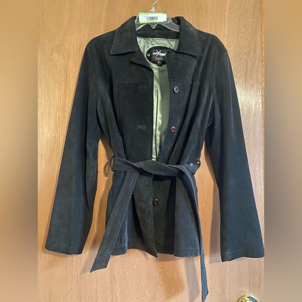 Wilson’s Maxima Black Suede Jacket Sz Large